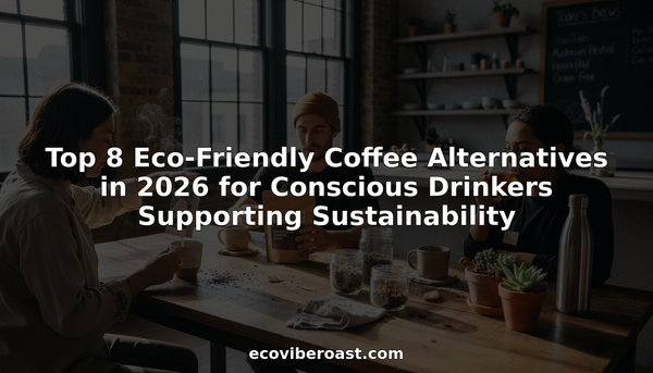 Conscious drinkers sharing eco-friendly coffee alternatives