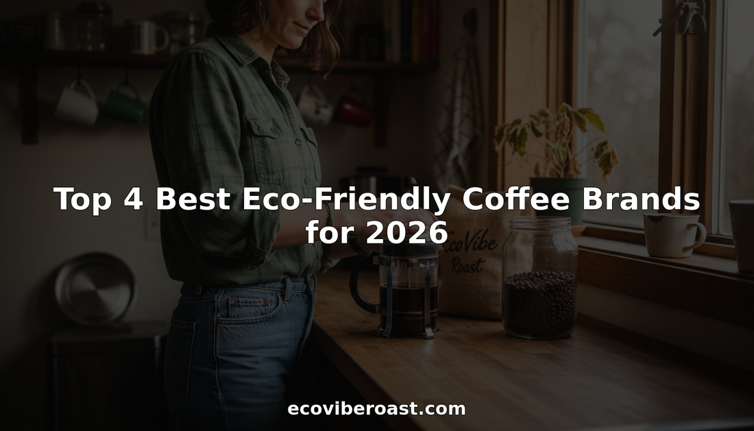 Eco-friendly coffee brewing at cozy kitchen