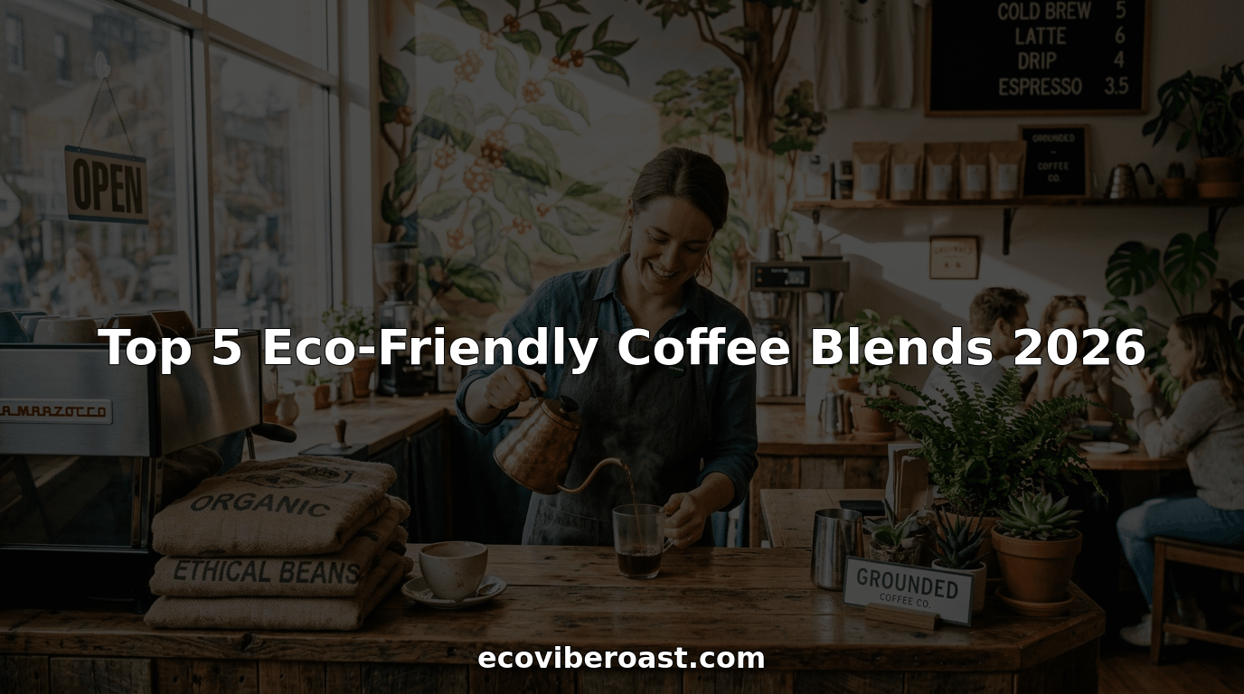 Barista serving eco-friendly coffee in sunlit café