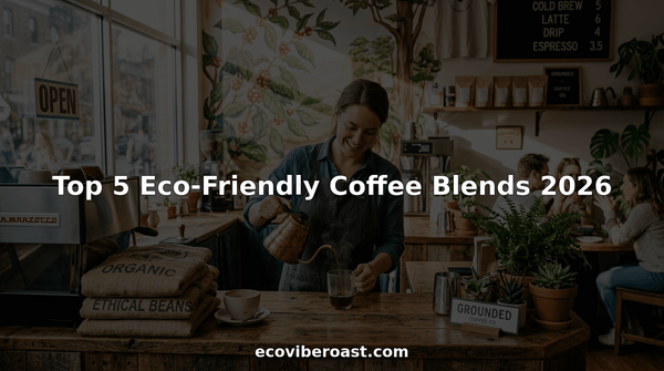 Barista serving eco-friendly coffee in sunlit café