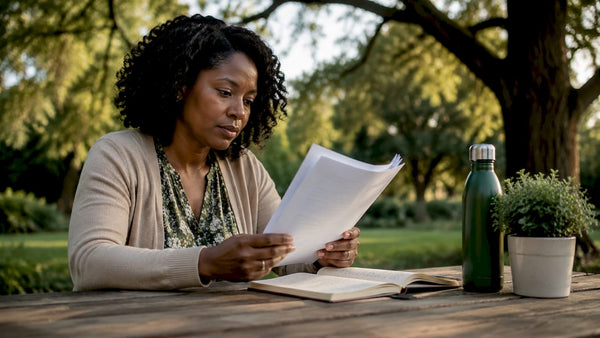 Investor reviewing eco startup documents